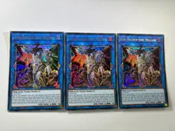3 x Five Headed Link Dragon DUOV-EN007 Ultra Rare 1st Edition YuGiOh Playset NM - Image 1