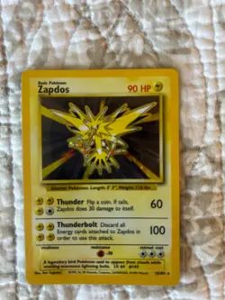 Pokemon TCG Zapdos Base Set 16/102 Holo 1999-2000 Wizards Base Set Copyright... - Image 1