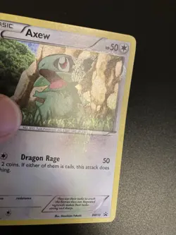 Pokemon Axew BW10 Black & White Holo Missing Ink Error Misprint RARE Promo - Image 2