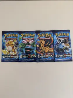 Pokemon TCG XY Evolutions Sealed Booster Packs 4 Packs - Image 1
