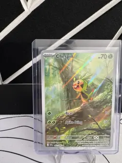 Chespin 087/086 IR Chaos Rising (CRI)(ME4) Illustration Rare Pokemon Card NM - Image 3