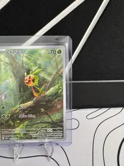 Chespin 087/086 IR Chaos Rising (CRI)(ME4) Illustration Rare Pokemon Card NM - Image 4