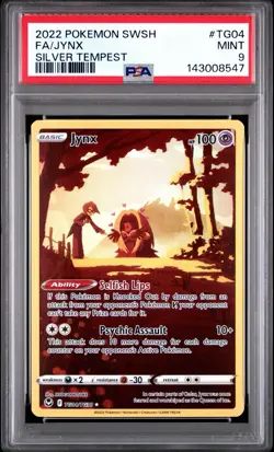 2022 POKEMON SWORD & SHIELD SILVER TEMPEST #TG04 FULL ART/JYNX PSA 9 - Image 1