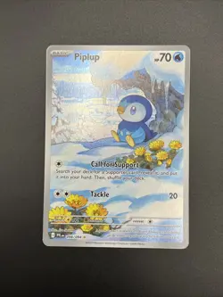 2025 Pokemon Phantasmal Flames Piplup Illustration Rare #098/094 - Image 3
