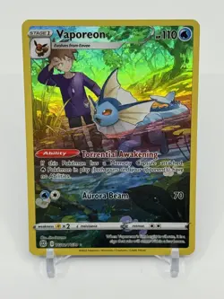 Pokemon TCG Vaporeon TG02/TG30 Full Art Trainer Gallery Brilliant Stars - Image 2