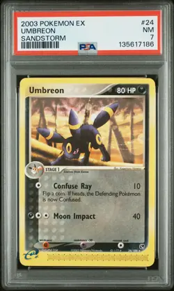 2003 Pokemon EX Umbreon Standstorm 24/100 PSA 7 Near Mint - Image 1