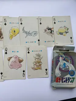 Pokemon Poker Playing Cards Complete Deck Silver Lugia Nintendo 1999 Japan - Image 3