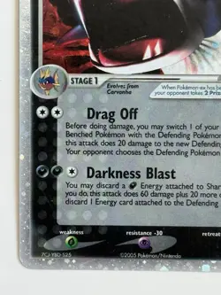 Pokemon TCG Sharpedo ex 104/107 Deoxys Holo Silver Border - Image 5