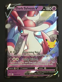 Pokemon TCG Dark Sylveon V SWSH134 25th Celebrations Promo NM NOT JUMBO CARD - Image 1