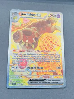 2024 POKEMON STELLAR CROWN #169/142 DACHSBUN EX SPECIAL ILLUSTRATION RARE - Image 1