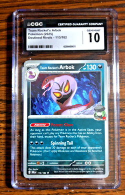 Team Rocket's Arbok Uncommon #113 - CGC GEM MINT 10 - Destined Rivals - Pokemon - Image 1