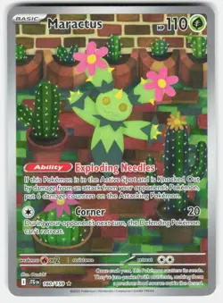 MARACTUS 160/159 ILLUSTRATION RARE JOURNEY TOGETHER POKEMON HOLO NM/M - Image 1