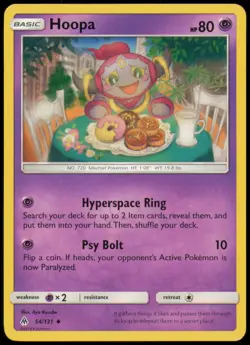 Hoopa 54/131 Uncommon Forbidden Light Pokemon Moderately Played - Image 1