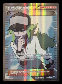 Pokemon N 101/101 Full Art Ultra Rare Trainer Noble Victories Holo LP Ungraded - Image 1