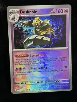 Pokemon Dusknoir (Master Ball Pattern) 037/131 Sv: Prismatic Evolutions Holo - Image 1