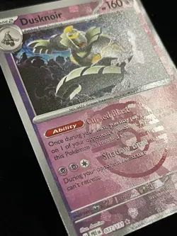 Pokemon Dusknoir (Master Ball Pattern) 037/131 Sv: Prismatic Evolutions Holo - Image 2