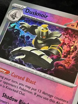 Pokemon Dusknoir (Master Ball Pattern) 037/131 Sv: Prismatic Evolutions Holo - Image 3