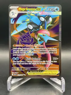 Mega Greninja ex 100/086 Chaos Rising Ultra Rare Full Art Holo Pokemon Card NM/M - Image 1