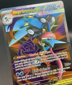 Mega Greninja ex 100/086 Chaos Rising Ultra Rare Full Art Holo Pokemon Card NM/M - Image 5