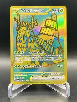Wo-Chien ex 240/091 Paldean Fates Hyper Rare [Gold] Holo Pokemon Card NM/M - Image 1