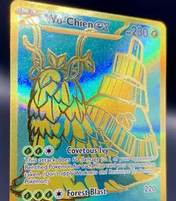 Wo-Chien ex 240/091 Paldean Fates Hyper Rare [Gold] Holo Pokemon Card NM/M - Image 3