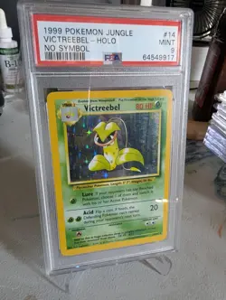 Pokemon Victreebel Jungle Holo 14/64 No Symbol PSA 9 English 1999 - Image 1