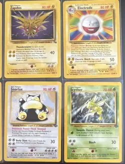 Nintendo Pokemon TCG Vintage 1999 6-Card Lot Articuno Zapdos Snorlax Flareon etc - Image 2