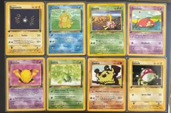 Pokemon TCG Vintage 8-Card Lot 1st Edition Psyduck Mankey Shuckle Oddish etc - Image 1