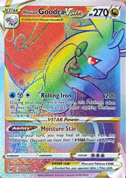 Hisuian Goodra VSTAR Rainbow Rare 202/196 Lost Origin Pokemon NM/M Full Art - Image 1