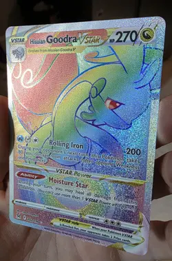 Hisuian Goodra VSTAR Rainbow Rare 202/196 Lost Origin Pokemon NM/M Full Art - Image 3