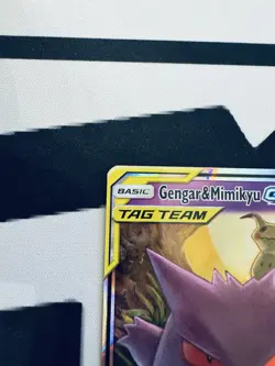 Pokemon Gengar & Mimikyu GX TAG TEAM Ultra Rare Full Art Holo 53/181 English - Image 3