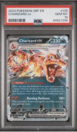 PSA 10 Charizard EX 125/197 Obsidian Flames Holo Pokemon Card - Gem Mint - Image 4