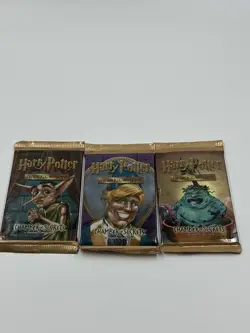 Harry Potter Trading Card Game 2002 Chamber of Secrets Booster Pack Art Set of 3 - Image 1