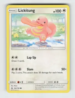 Lickitung 102/156 - Pokemon - Ultra Prism - Common - NM - Image 1