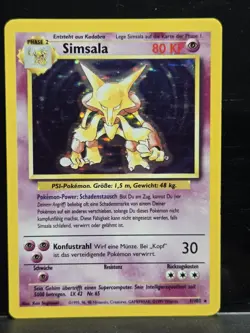 Pokemon Simsala German Alakazam 1/102 Holo Base Set 🥋✨ - Image 1