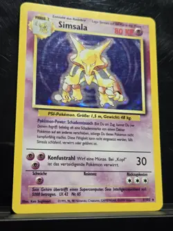 Pokemon Simsala German Alakazam 1/102 Holo Base Set 🥋✨ - Image 4