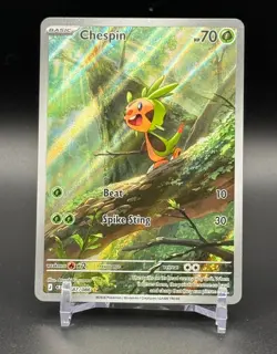 Pokemon Me04:Chaos Rising Chespin 087/086 Full Art Illustration Rare - Image 1