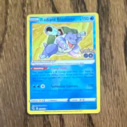 The Pokemon Company Radiant Blastoise 018/078 Pokemon GO Holo Radiant Rare - Image 1