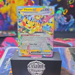 Pokemon TCG Pikachu ex 057/217 Ascended Heroes Double Rare Holo Card NM - Image 1