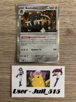 Pokemon TCG Card - Bastiodon MEP 085 - Pitch Black Pre Release Stamp Promo NM - Image 1