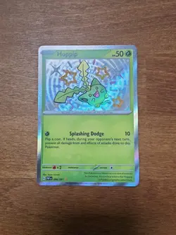 Pokemon Hoppip Holo Shiny Rare Card 096/091 Sv: Paldean Fates - Image 1