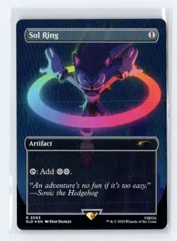 MTG - Sol Ring - Secret Lair Drop Sonic 2093 Rare Rainbow Foil - Image 1