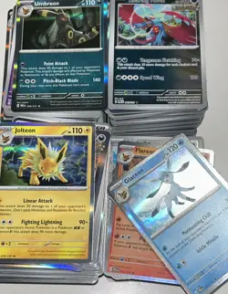 Pokemon Prismatic Evolutions 375 Card Bulk Lot Holo /Reverse Holo NO Pokeballs - Image 1