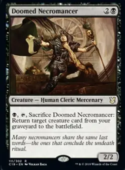 x1 Doomed Necromancer MTG Commander 2019 R M/NM, English Non-foil Edh Commander - Image 1
