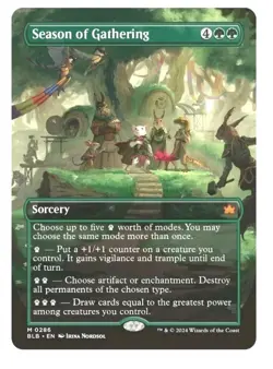 1x MTG Season of Gathering *Borderless* Bloomburrow Mythic! NM Mint - Image 1