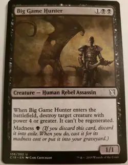1x Big Game Hunter - Commander 2019 MTG Magic English - NM - Non-foil Edh - Image 1