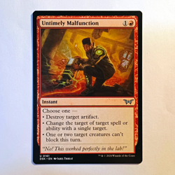 Untimely Malfunction 0161 MTG Magic The Gathering Regular Uncommon DSK NM - Image 1