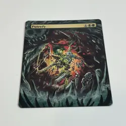 MTG Altered Hand Painted Putrefy Alter Magic Rare Player Rewards Card 2006 - Image 3
