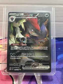 Pokemon TCG N's Zoroark EX Holo Card 185/159 Sv09: Journey Together Gem Mint 10 - Image 1