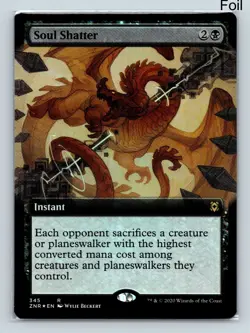 MTG Soul Shatter (Extended Art) Foil R Zendikar Rising ZNR 345 NM - Image 1